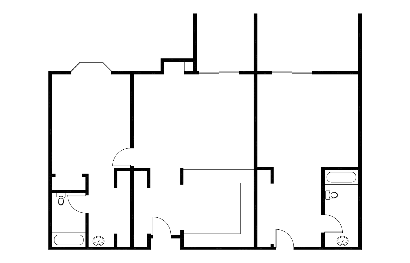Two-bedroom floorplan