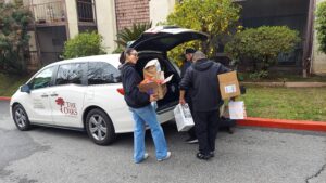 Loading donations for Eaton fire victims at The Oaks of Pasadena