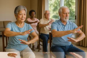 Cha tai chi exercise instruction for seniors