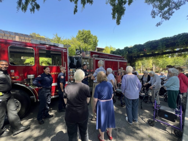 The Pasadena Fire Department paid a visit to The Oaks of Pasadena to provide instruction on fire safety