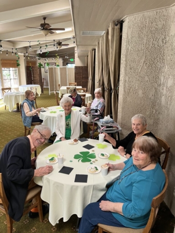 We enjoy celebrating the holidays, like St. Patrick's Day, at The Oaks of Pasadena