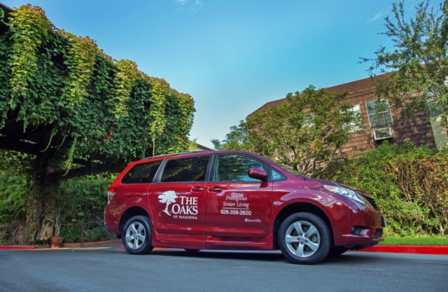The Oaks of Pasadena provides complimentary local transportation for its senior residents