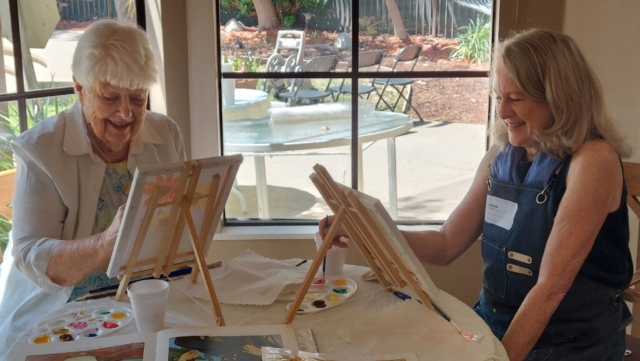 Residents of The Oaks of Pasadena give high marks to our art instructor