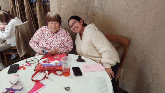 An annual tradition at The Oaks of Pasadena: handmade Valentine's Day cards