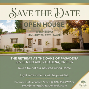 Save the date for an Open House at The Retreat Assisted Living Home - January 28, 2026